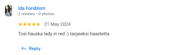 Lady in red - pakohuone helsinki