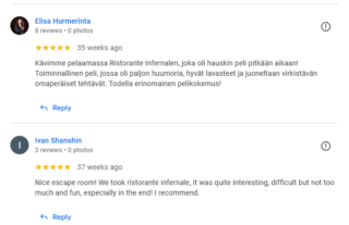 Ristorante Infernale - pakohuone helsinki 9