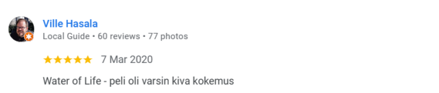 Water of Life - pakohuone helsinki 1